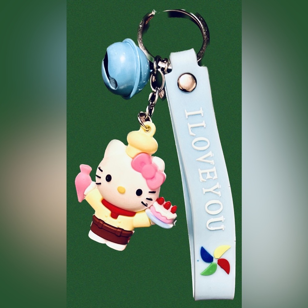 Hello Kitty Keychain Silicone New